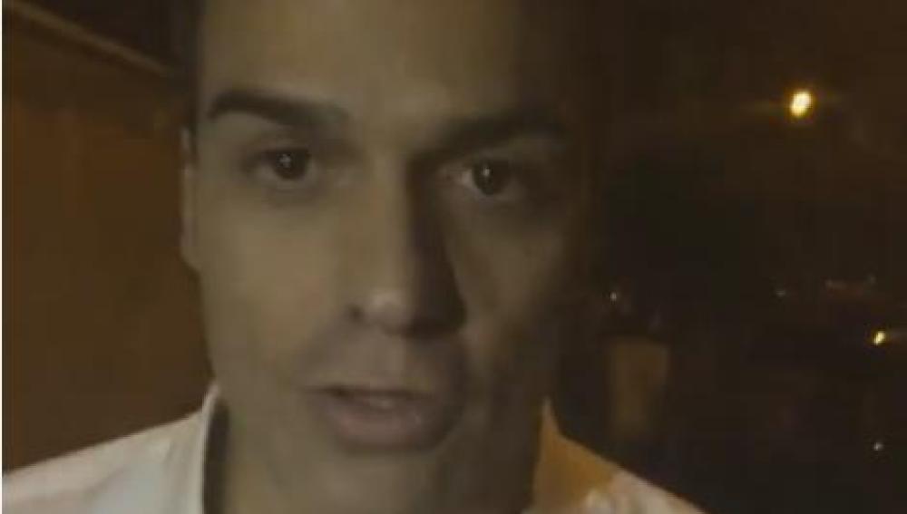 Captura de pantalla del vídeo de Pedro Sánchez