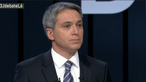 Vicente Vall&eacute;s durante el debate a cuatro