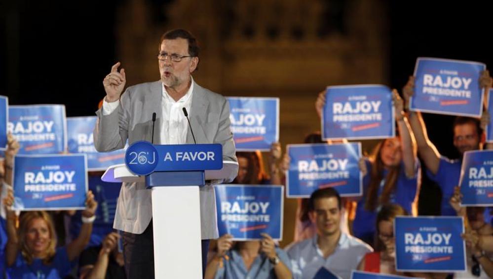 Mariano Rajoy en el cierre de campaña