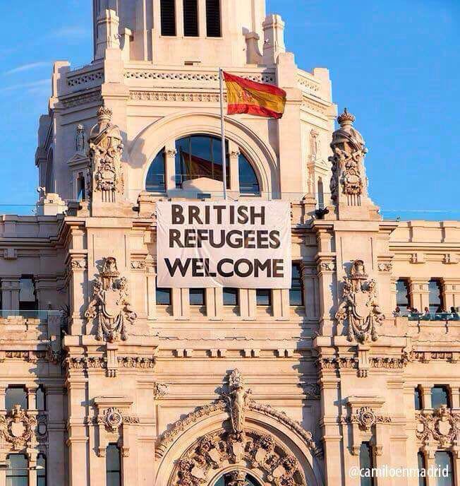 "British refugees welcome", el satírico montaje español sobre el Brexit "British refugees welcome", el satírico montaje español sobre el Brexit