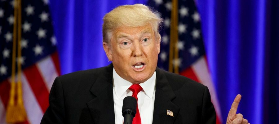 El candidato republicano Donald Trump durante un discurso en Nueva York El candidato republicano Donald Trump durante un discurso en Nueva York