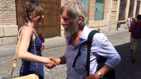 Harrison Ford por las calles de Toledo 