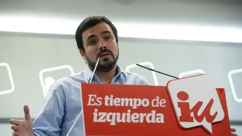 El coordinador federal de IU, Alberto Garzón El coordinador federal de IU, Alberto Garzón