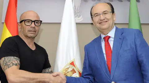 Jorge Sampaoli y Pepe Castro Jorge Sampaoli y Pepe Castro