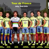 El equipo Tinkoff para el Tour de Francia, liderado por Alberto Contador El equipo Tinkoff para el Tour de Francia, liderado por Alberto Contador