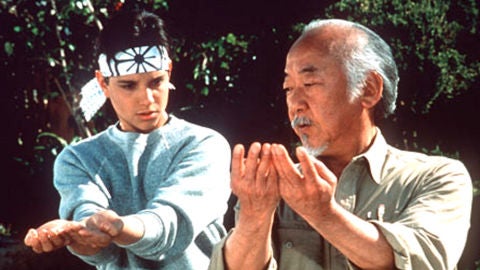 Daniel San y el Se&ntilde;or Miyagi en Karate Kid