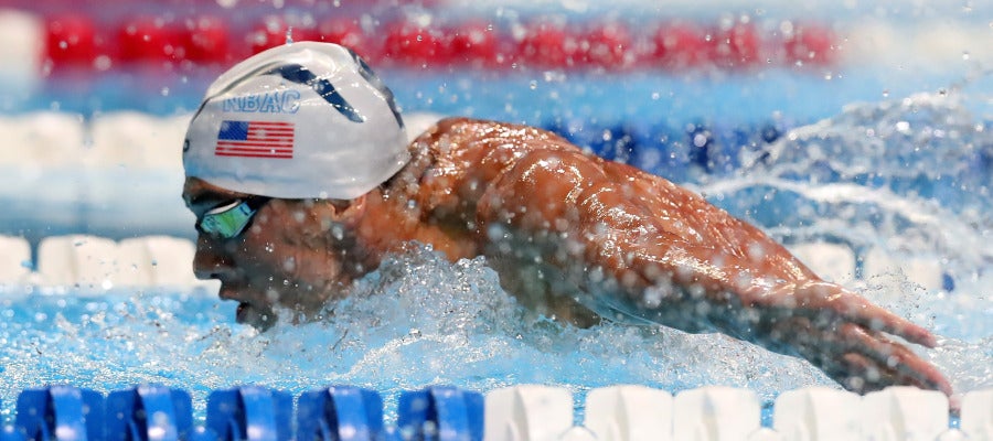 El nadador estadounidense Michael Phelps, durante la prueba El nadador estadounidense Michael Phelps, durante la prueba