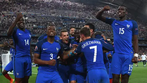La selección francesa de celebración La selección francesa de celebración