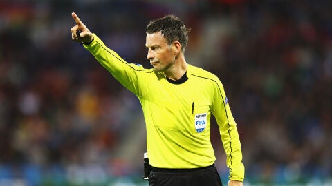 Mark Clattenburg, en un partido de la Eurocopa