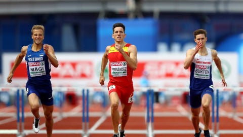 Sergio Fern&aacute;ndez, en los 400 metros valla