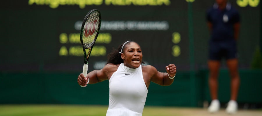 Serena Williams celebra un punto durante la final Serena Williams celebra un punto durante la final