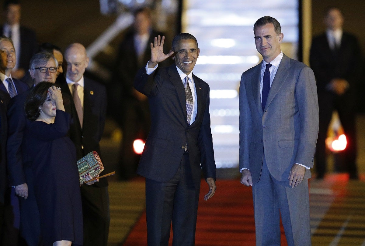Barack Obama llega a Madrid en su primera visita a España como presidente de EEUU Barack Obama llega a Madrid en su primera visita a España como presidente de EEUU