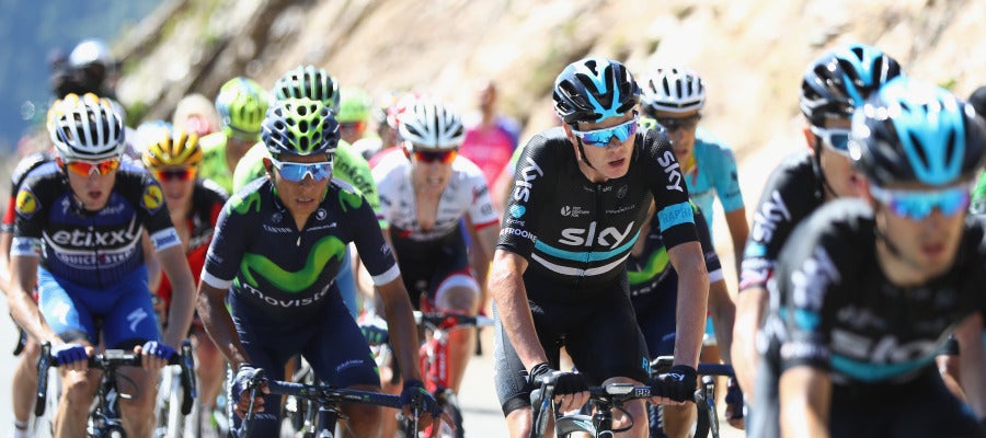 Nairo Quintana y Chris Froome, en la 8ª etapa del Tour Nairo Quintana y Chris Froome, en la 8ª etapa del Tour
