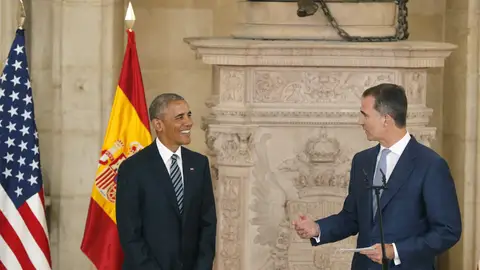 Barack Obama junto al Rey Barack Obama junto al Rey
