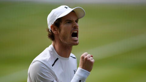 Andy Murray celebra un punto en la final ante Raonic