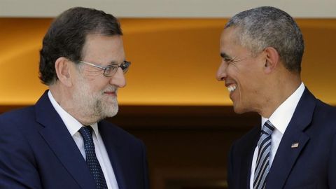 Mariano Rajoy con Barack Obama en su encuentro en Espa&ntilde;a