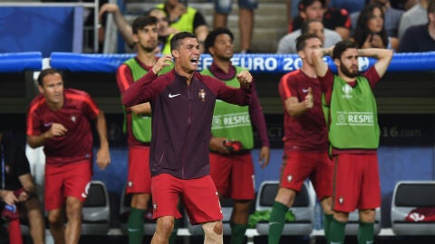 Cristiano celebrando el gol de Eder en la pr&oacute;rroga
