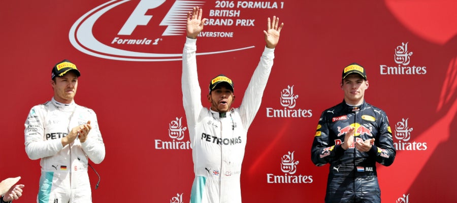 El podio del GP de Gran Bretaña El podio del GP de Gran Bretaña