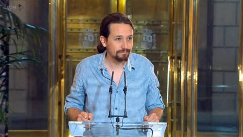 Pablo Iglesias comparece tras su reuni&oacute;n con Rajoy en el Congreso