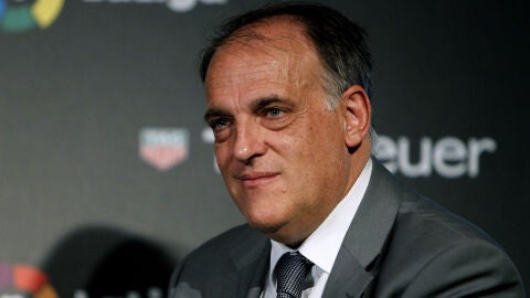Javier Tebas, durante un acto