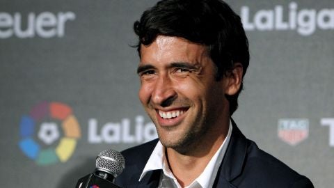 Ra&uacute;l Gonz&aacute;lez, durante un acto de la Liga