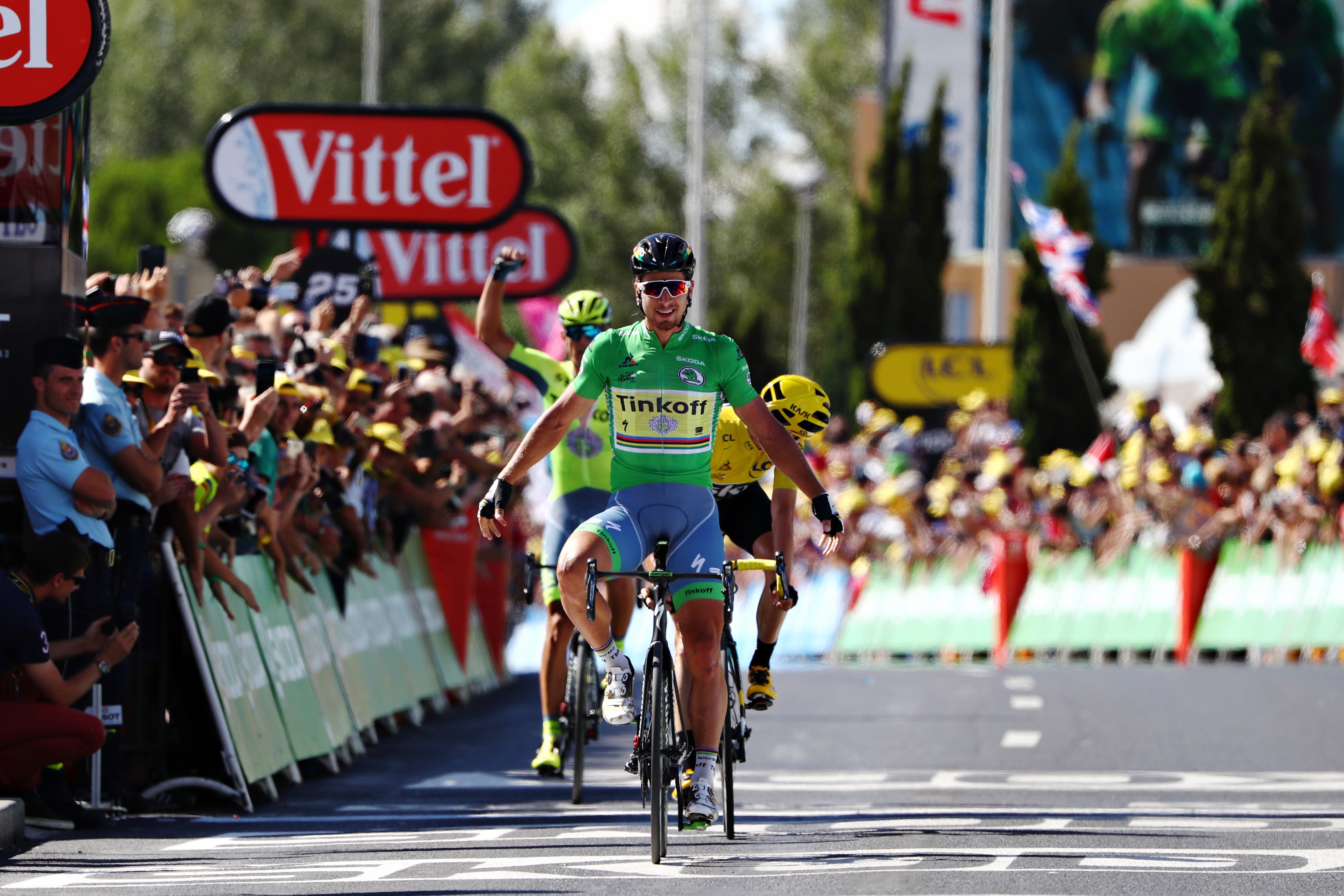 Sagan suma su segunda etapa del Tour de Francia tras formar un abanico con Froome Sagan suma su segunda etapa del Tour de Francia tras formar un abanico con Froome
