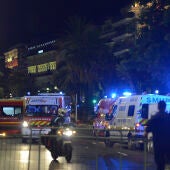 Ambulancias tras el atentado en Niza