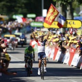 Pantano celebra su triunfo de etapa