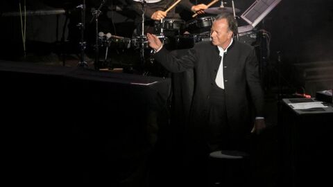Julio Iglesias durante su concierto en Gran Canaria