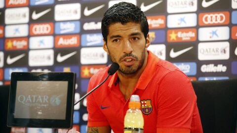 Luis Su&aacute;rez comparece ante los medios