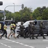 Imagen de la Policía alemana tras el tiroteo en Múnich