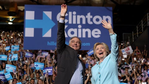 Hillary Clinton y Tim Kaine