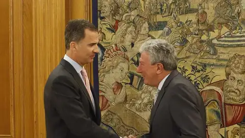 El Rey Felipe VI junto a Pedro Quevedo. El Rey Felipe VI junto a Pedro Quevedo.