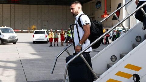 Carvajal aterrizando en Columbus