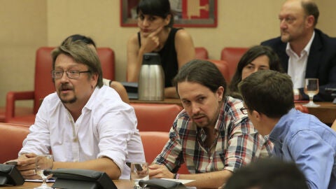 Xavier Dom&egrave;nech, Pablo Iglesias e &Iacute;&ntilde;igo Errej&oacute;n