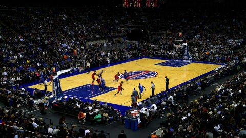 Panor&aacute;mica del partido de la NBA jugado en el O2 Arena