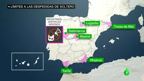Frame 69.000119 de: El veto a las despedidas de soltero se extiende por España: el mapa de los municipios que las prohíben Frame 69.000119 de: El veto a las despedidas de soltero se extiende por España: el mapa de los municipios que las prohíben