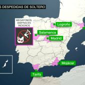 Frame 69.000119 de: El veto a las despedidas de soltero se extiende por España: el mapa de los municipios que las prohíben
