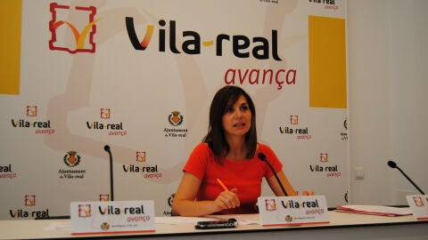 Mar&iacute;a Dolores Parra en una rueda de prensa en Vila-real
