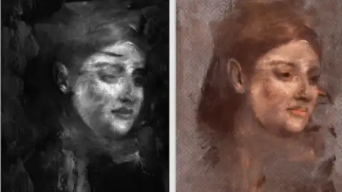 imagen del cuadro "Retrato de una mujer" de Edgar Degas imagen del cuadro "Retrato de una mujer" de Edgar Degas