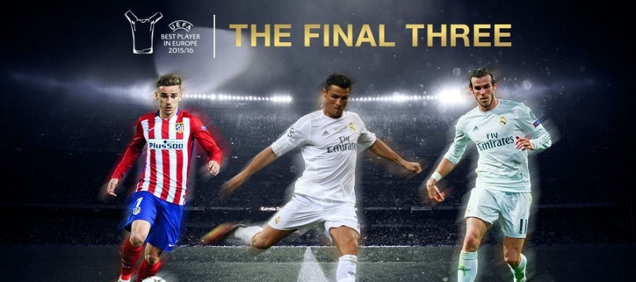 Ronaldo, Bale y Griezmann, candidatos a mejor jugador de la UEFA Ronaldo, Bale y Griezmann, candidatos a mejor jugador de la UEFA