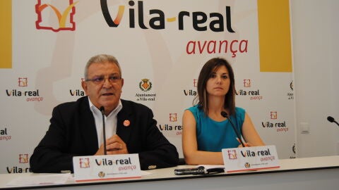 Maria Dolores Parra junt a Pasqual Batalla en la roda de premsa.