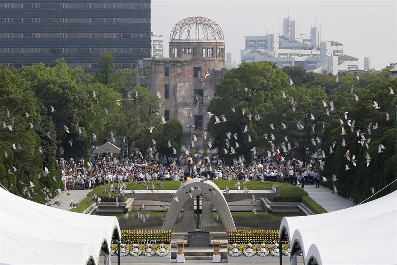 Japón conmemora el 71 aniversario de la explosión nuclear de Hiroshima Japón conmemora el 71 aniversario de la explosión nuclear de Hiroshima