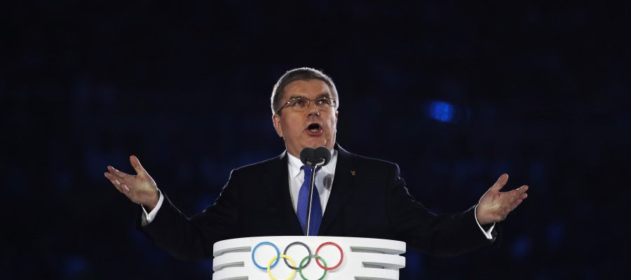 Thomas Bach en la ceremonia inaugural de Río 2016 Thomas Bach en la ceremonia inaugural de Río 2016