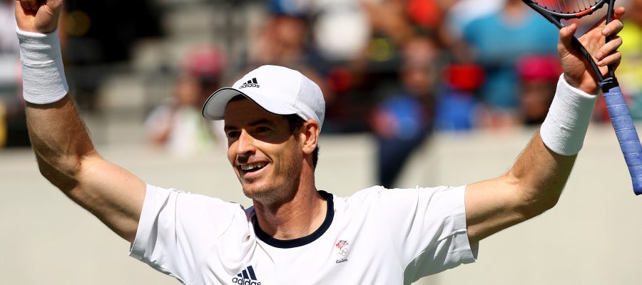 El tenista escocés Andy Murray celebra la victoria El tenista escocés Andy Murray celebra la victoria