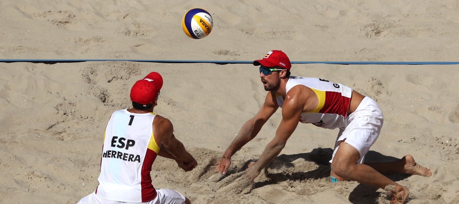 Herrera y Gavira, durante un partido en Río 2016 Herrera y Gavira, durante un partido en Río 2016