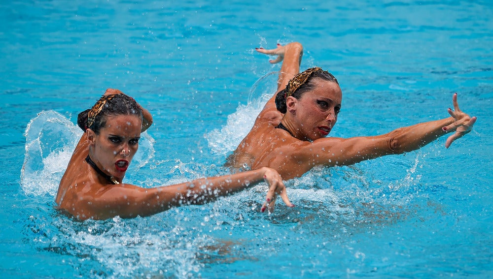 Ona Carbonell y Gemma Mengual, en natación sincronizada