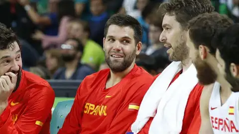Varios jugadores de la Selección española de baloncesto Varios jugadores de la Selección española de baloncesto