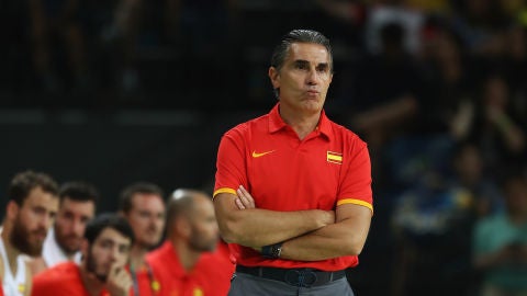 Scariolo, en un partido de la selecci&oacute;n espa&ntilde;ola en R&iacute;o 2016