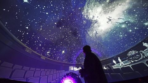 Presentaci&oacute;n a la prensa de la c&uacute;pula de 23 metros del planetario Zeiss-Grossplanetarium de Berl&iacute;n 
